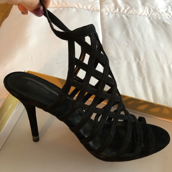 Michael kors black suede sandals size 40m - Picture 7 of 8